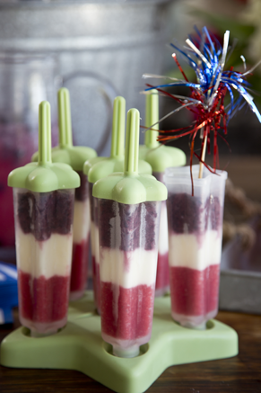 Red, White and Blue Ice Pops Recipe