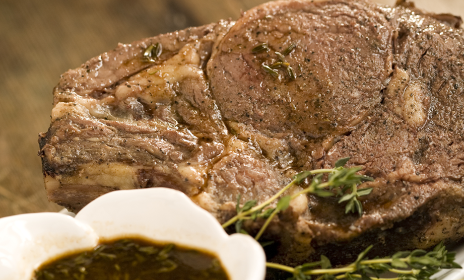 From the Reissue of The Lady & Sons Savannah Country Cookbook: Roast Prime Rib of Beef with Rich Pan Sauce