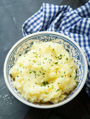 Lighter Garlic Mashed Potatoes
