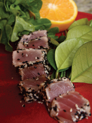 Air Fryer Sesame Seed–Crusted Tuna Steaks