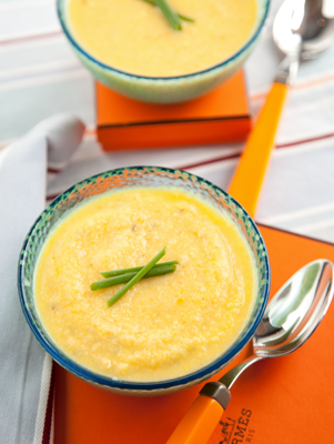 Yellow Summer Squash Soup With Sage And Thyme