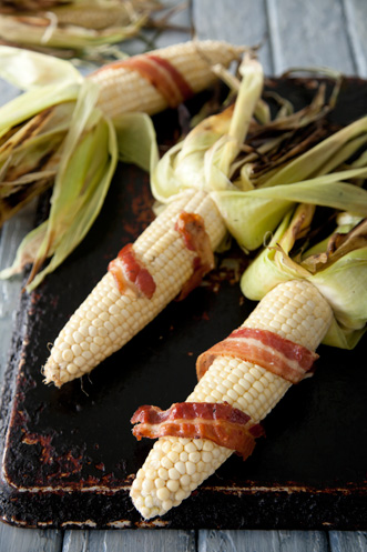 Bacon Wrapped Grilled Corn on the Cob Recipe
