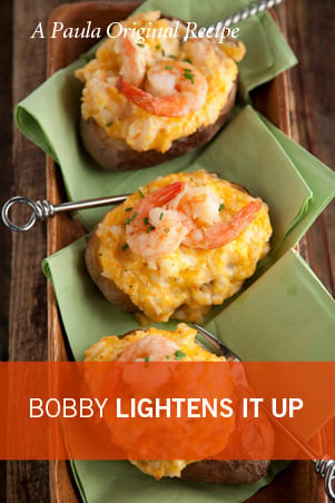 Bobby's Lighter Spicy Shrimp Stuffed Potatoes Thumbnail