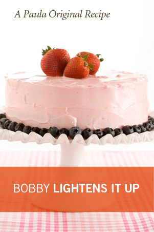 Bobby’s Lighter Simply Delicious Strawberry Cake Recipe