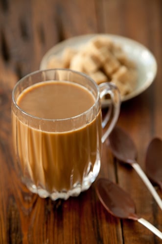 Cafe Au Lait with Chocolate Dipped Spoons Recipe