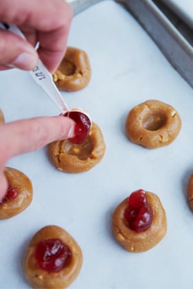 Peanut Butter and Jelly Thumbprint Cookies Recipe