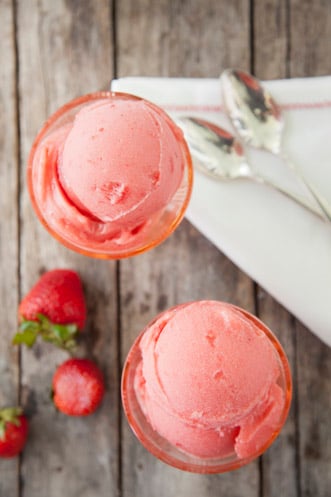 Fresh Strawberry Sorbet Recipe