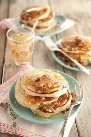 Ricotta Infused Pancakes and Thyme Syrup Recipe