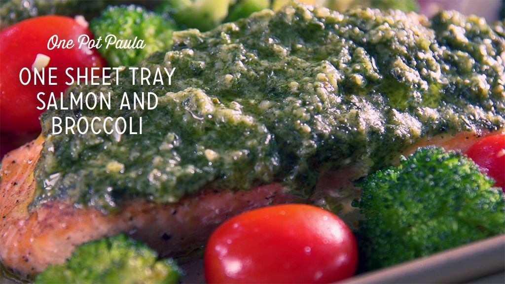 One Sheet Tray Salmon and Broccoli Recipe