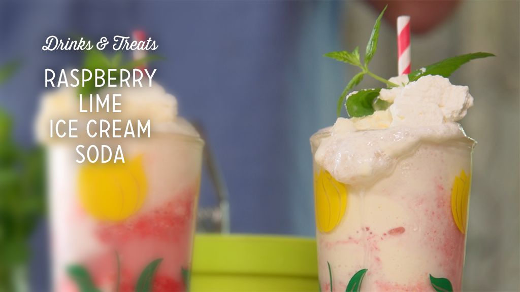 Raspberry Lime Ice Cream Soda Recipe