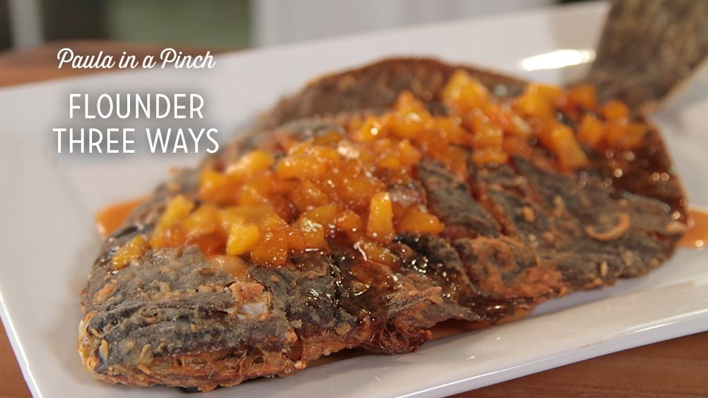 Whole Scored Fried Flounder With Sweet Peach and Hot Pepper Jelly Sauce Recipe