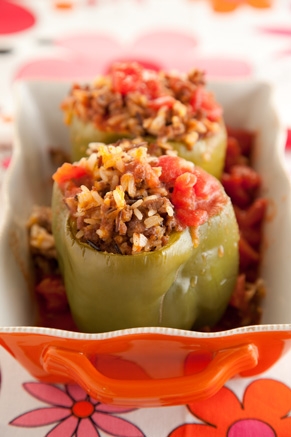 Lighter Slow Cooker Stuffed Peppers Recipe