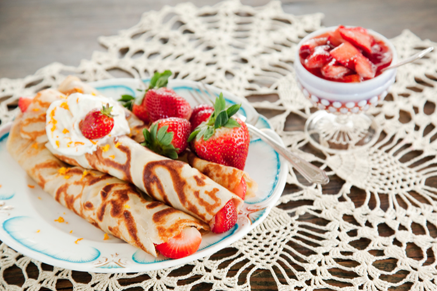 Old Fashioned Crepes with Fresh Strawberry Compote and Grand Marnier Whipped Cream Recipe