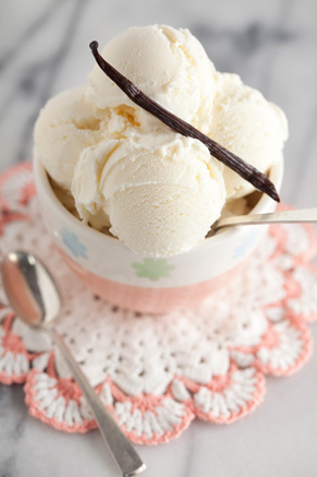 Homemade Vanilla Ice Cream for Ice